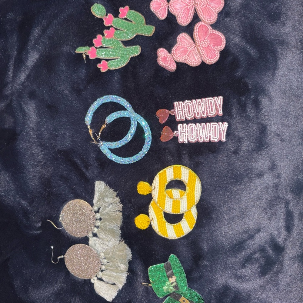 Colorful Earring Set with Fun Designs - Picture 2 of 4